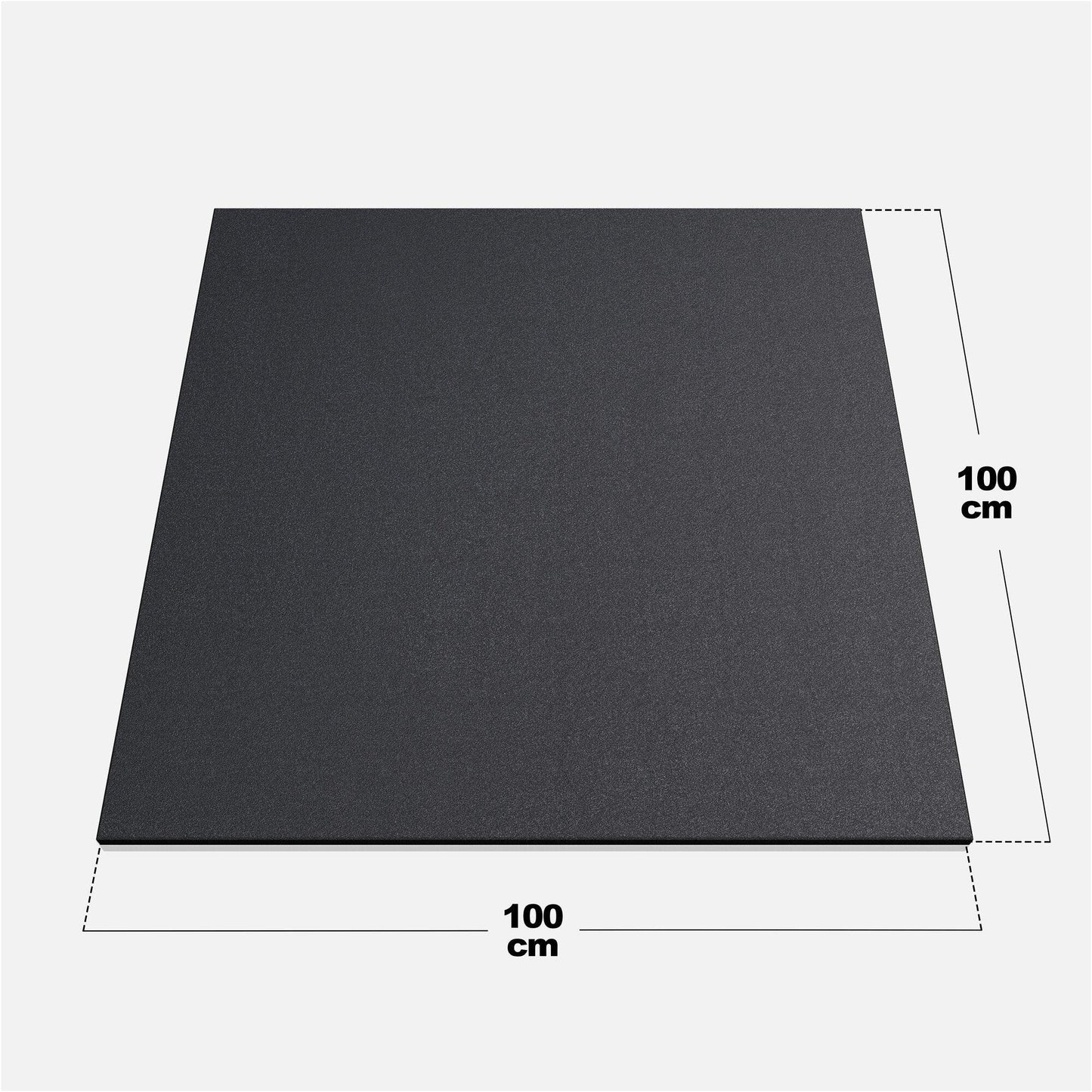Bodenschutzmatte 100x100x2cm schwarz - MAXXUS