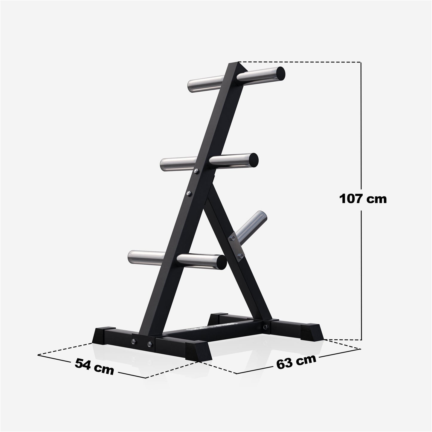 Hantelscheibenständer mit 4 Aufnahmen 50/51mm schwarz/weiß