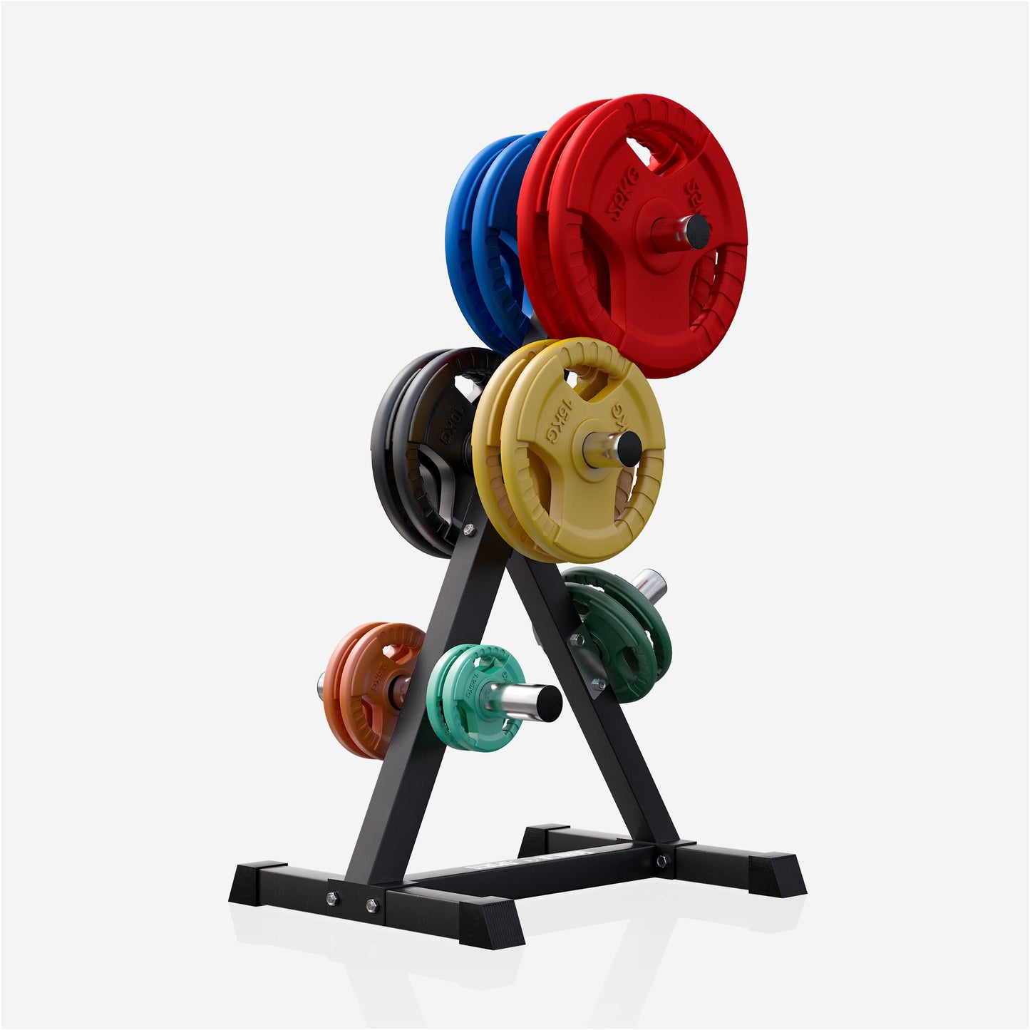 Hantelscheibenständer mit 4 Aufnahmen 50/51mm schwarz/weiß