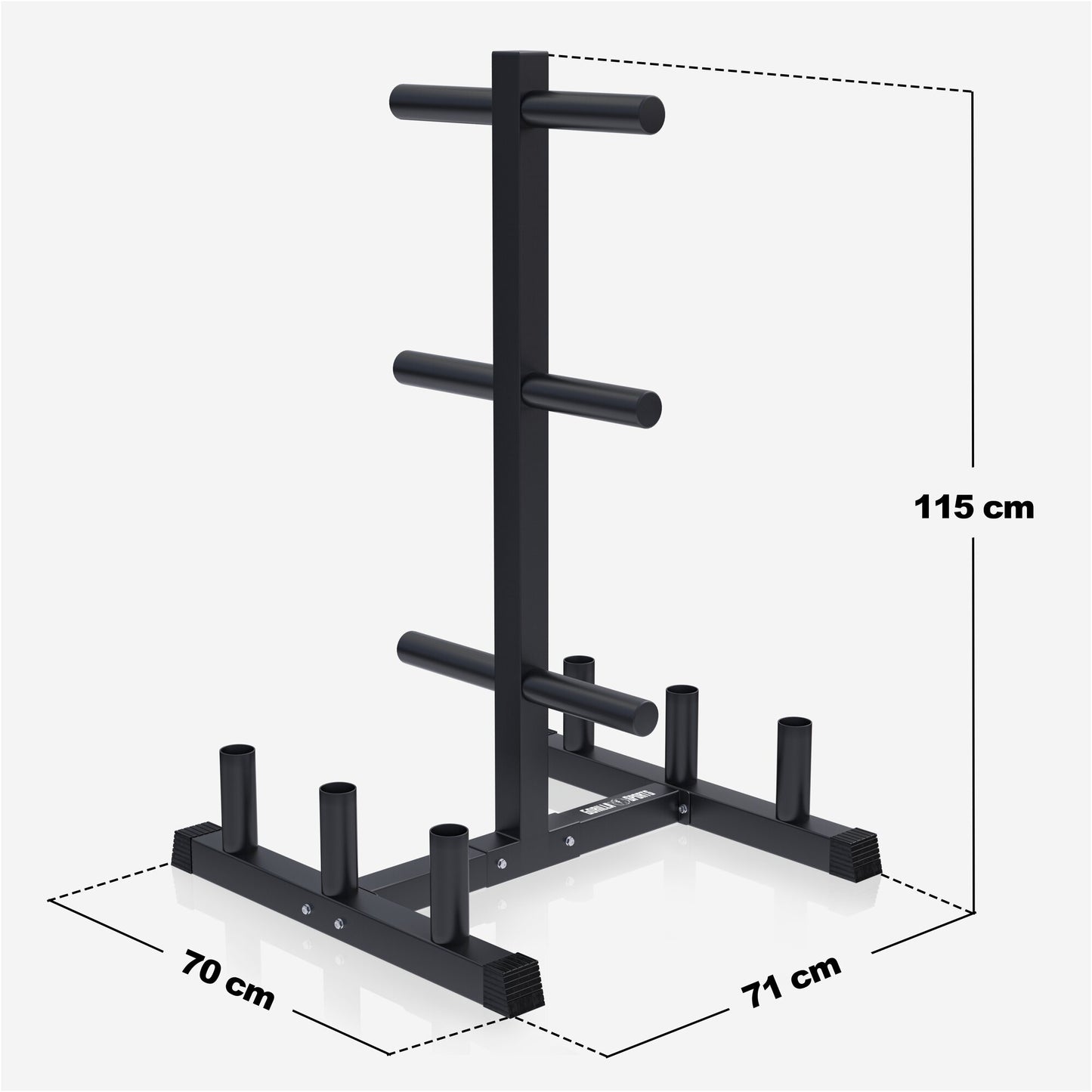 Rack for Olympic Plates & Bars schwarz