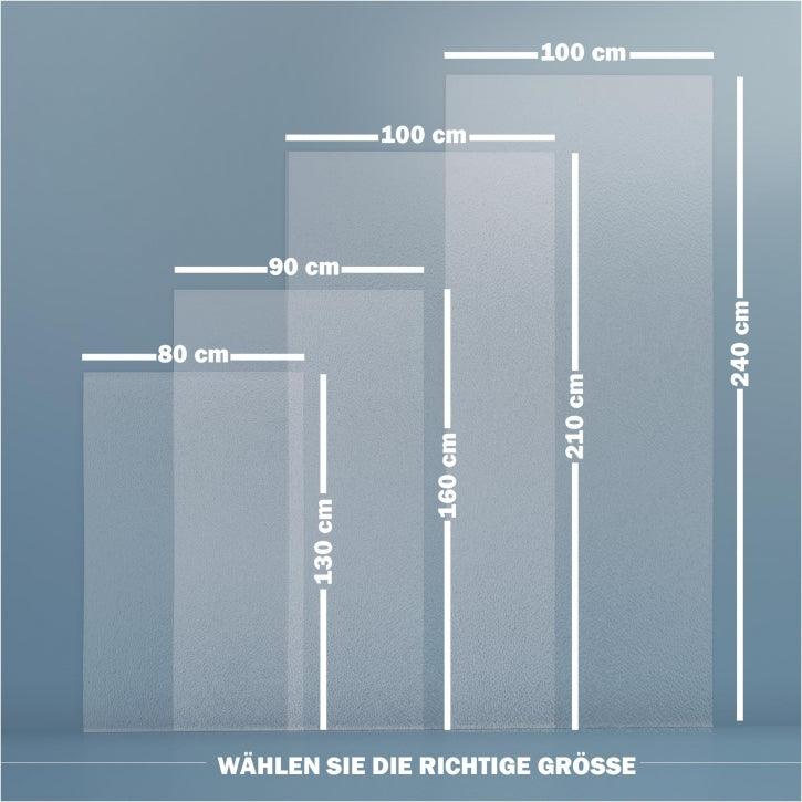 Bodenschutzmatte, transparent 130 x 80 cm - MAXXUS