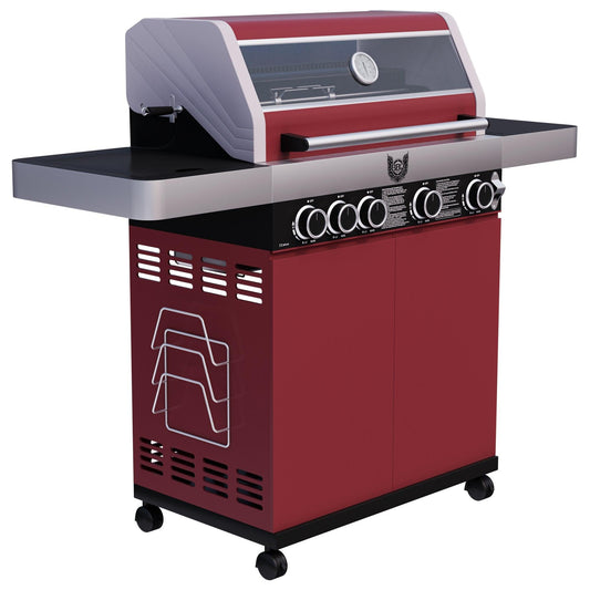 Gasgrill BBQ CHIEF 9.0, rot - MAXXUS