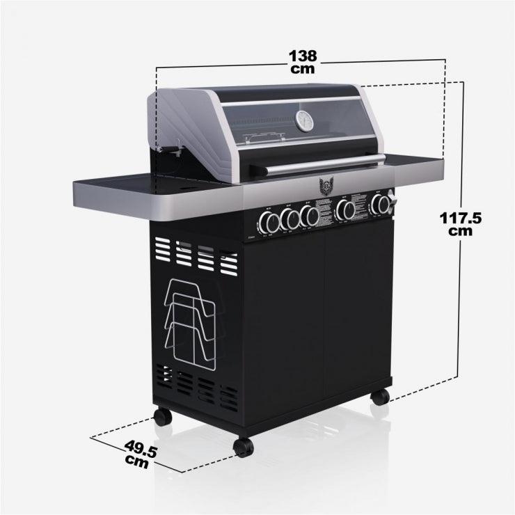 Gasgrill BBQ CHIEF 9.0, schwarz - MAXXUS