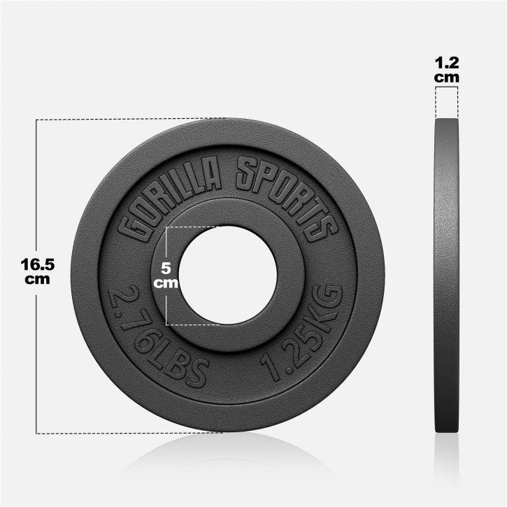 Hantelscheibe Olympia 50/51 mm Gusseisen 1,25 - 25 kg - MAXXUS