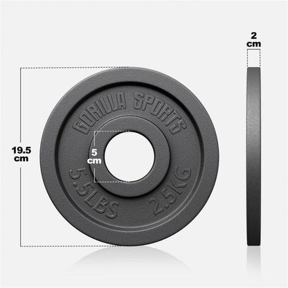 Hantelscheibe Olympia 50/51 mm Gusseisen 1,25 - 25 kg - MAXXUS