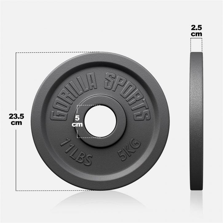 Hantelscheibe Olympia 50/51 mm Gusseisen 1,25 - 25 kg - MAXXUS