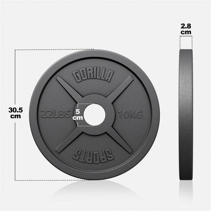 Hantelscheibe Olympia 50/51 mm Gusseisen 1,25 - 25 kg - MAXXUS