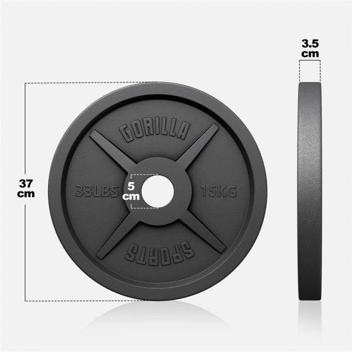 Hantelscheibe Olympia 50/51 mm Gusseisen 1,25 - 25 kg - MAXXUS