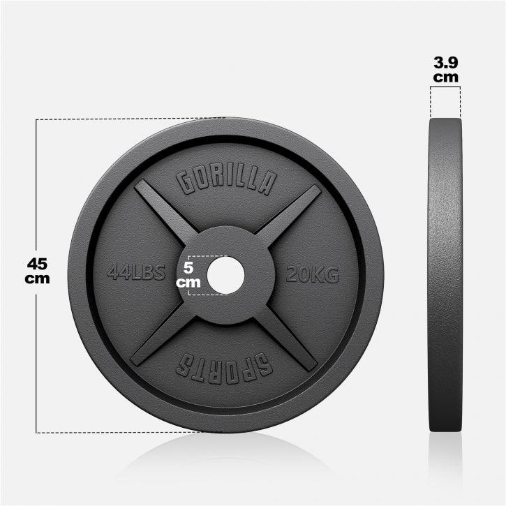 Hantelscheibe Olympia 50/51 mm Gusseisen 1,25 - 25 kg - MAXXUS