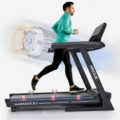 Laufband RunMaxx 9.1, Farbe Schwarz - MAXXUS
